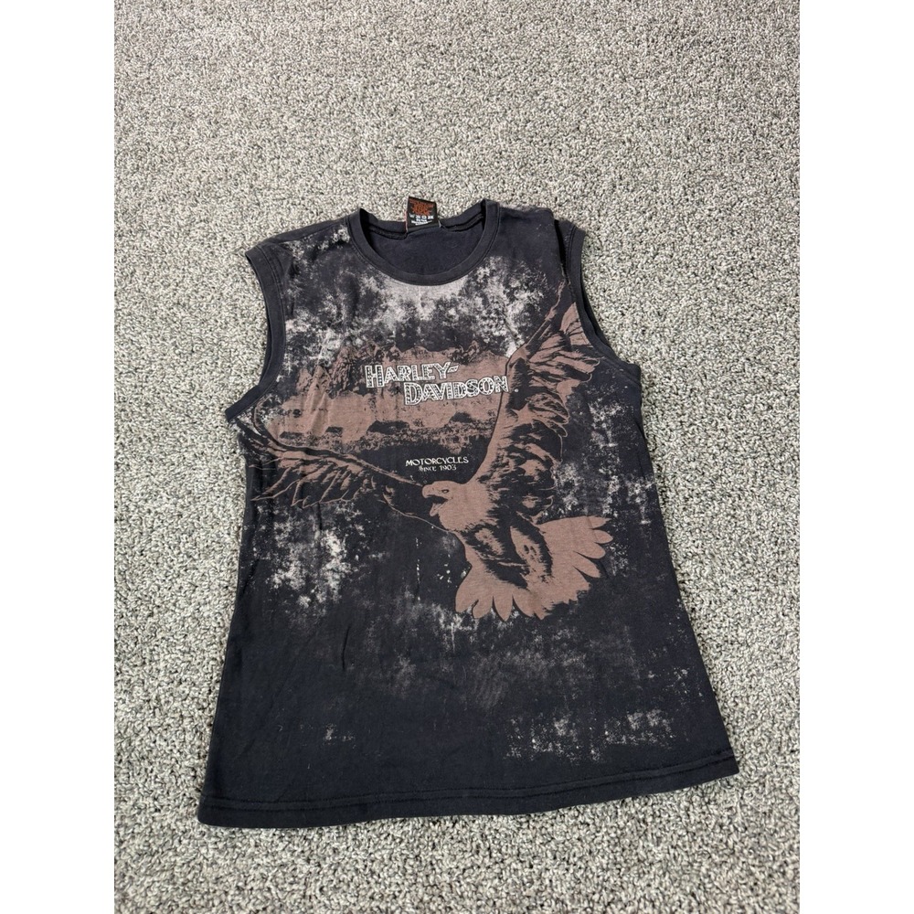 Vintage Y2K Harley Davidson Tank Top Women's Size XL Black